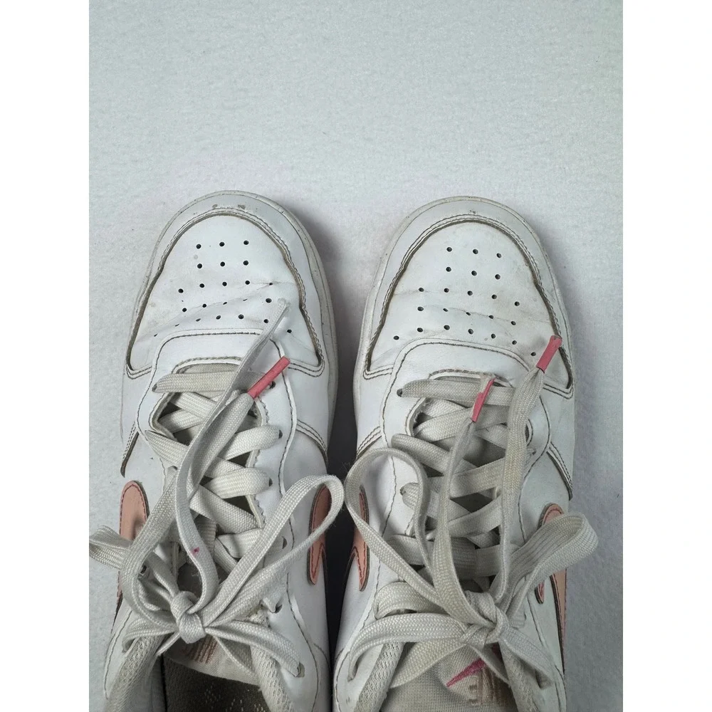 Athleisure Nike‎ 6.5Y Court Borough Low 2 White Sunset Pulse Sneakers DV5456-111